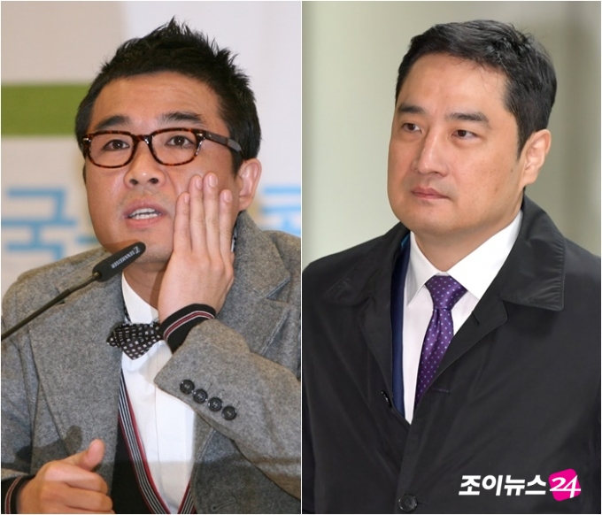 가수 김건모(왼쪽)와 강용석 변호사. [조이뉴스24 DB]