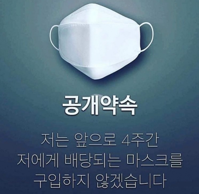  하리수가 마스크 안사기 운동에 동참했다.[사진=하리수 인스타그램]