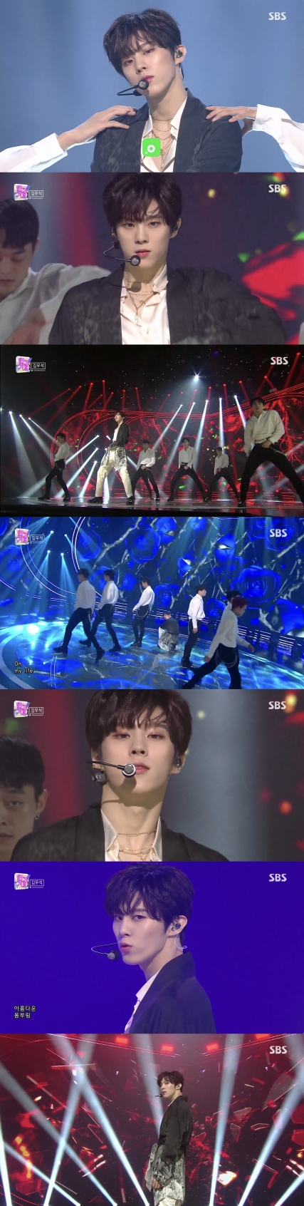 엑스원 출신 김우석이 SBS '인기가요'를 통해 솔로 앨범 활동을 마무리했다.  [사진=SBS]