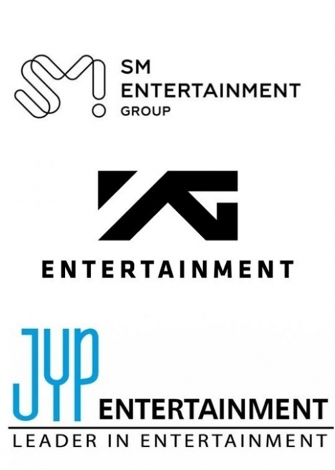 SM·YG·JYP엔터테인먼트의 회사 로고 [사진=SM·YG·JYP]