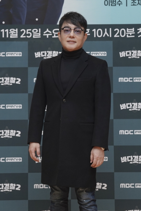 '바다경찰2' 제작발표회에 이범수가 참석했다. [사진=MBC에브리원 ]