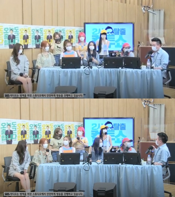 '컬투쇼'에서 오마이걸 멤버들이 지효를 특이하다고 꼽았다.  [사진=SBS 파워FM ]