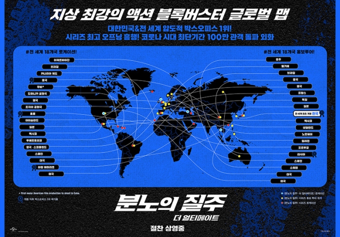 '분노의 질주: 더 얼티메이트'가 개봉 2주 만에 글로벌 수익 2억 달러를 돌파했다. [사진=유니버설 픽쳐스]