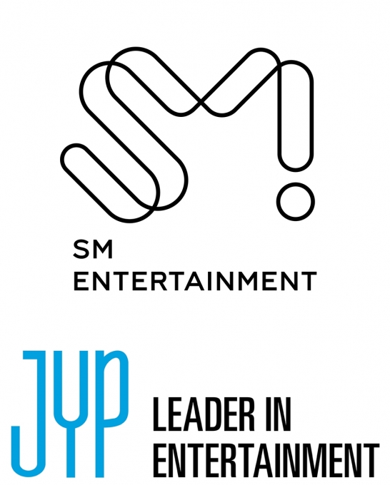 SM, JYP엔터테인먼트 로고 [사진=SM, JYP엔터테인먼트]